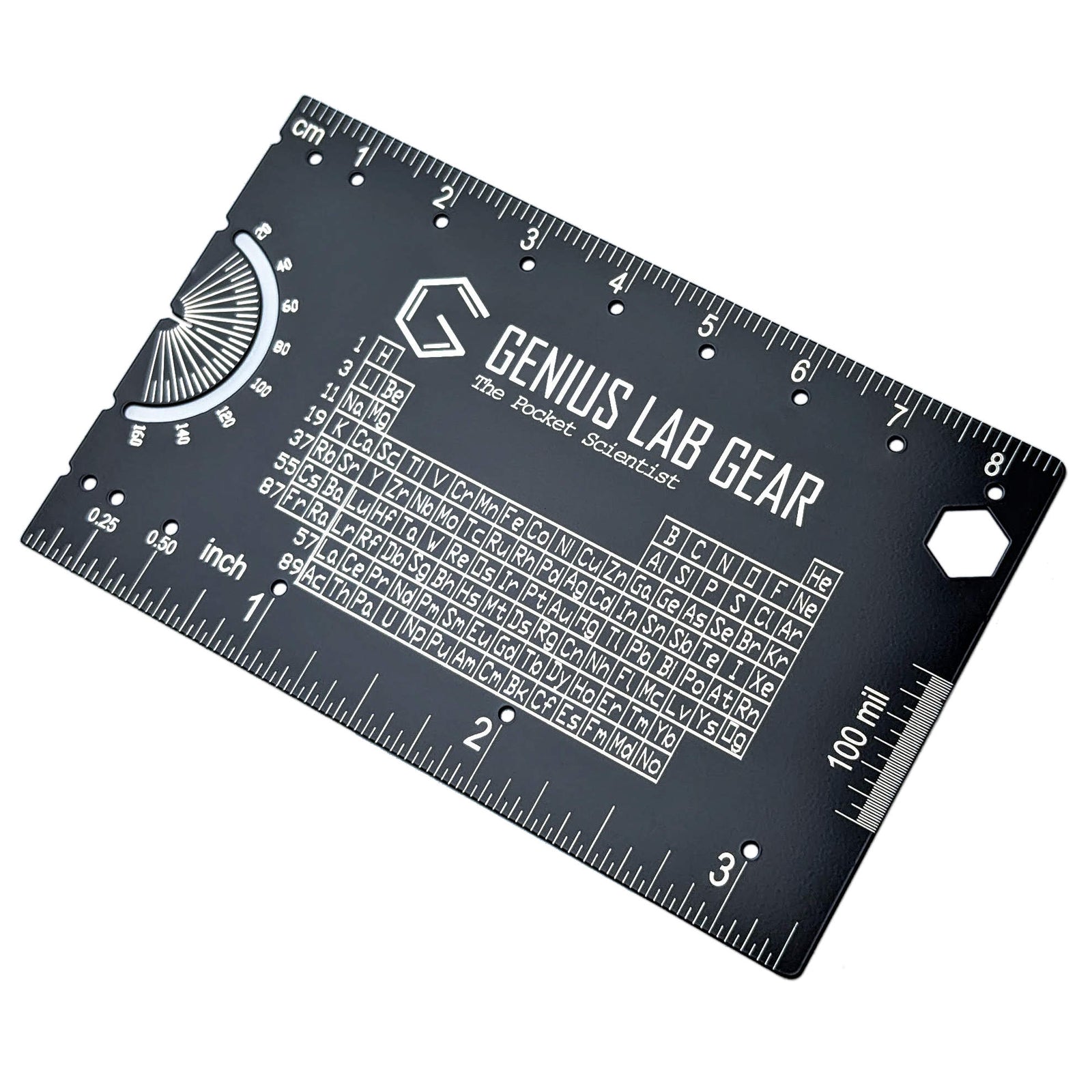 Genius Lab Gear's Pocket Scientist a metal pocket ruler for college STEM majors, gift for scientists
