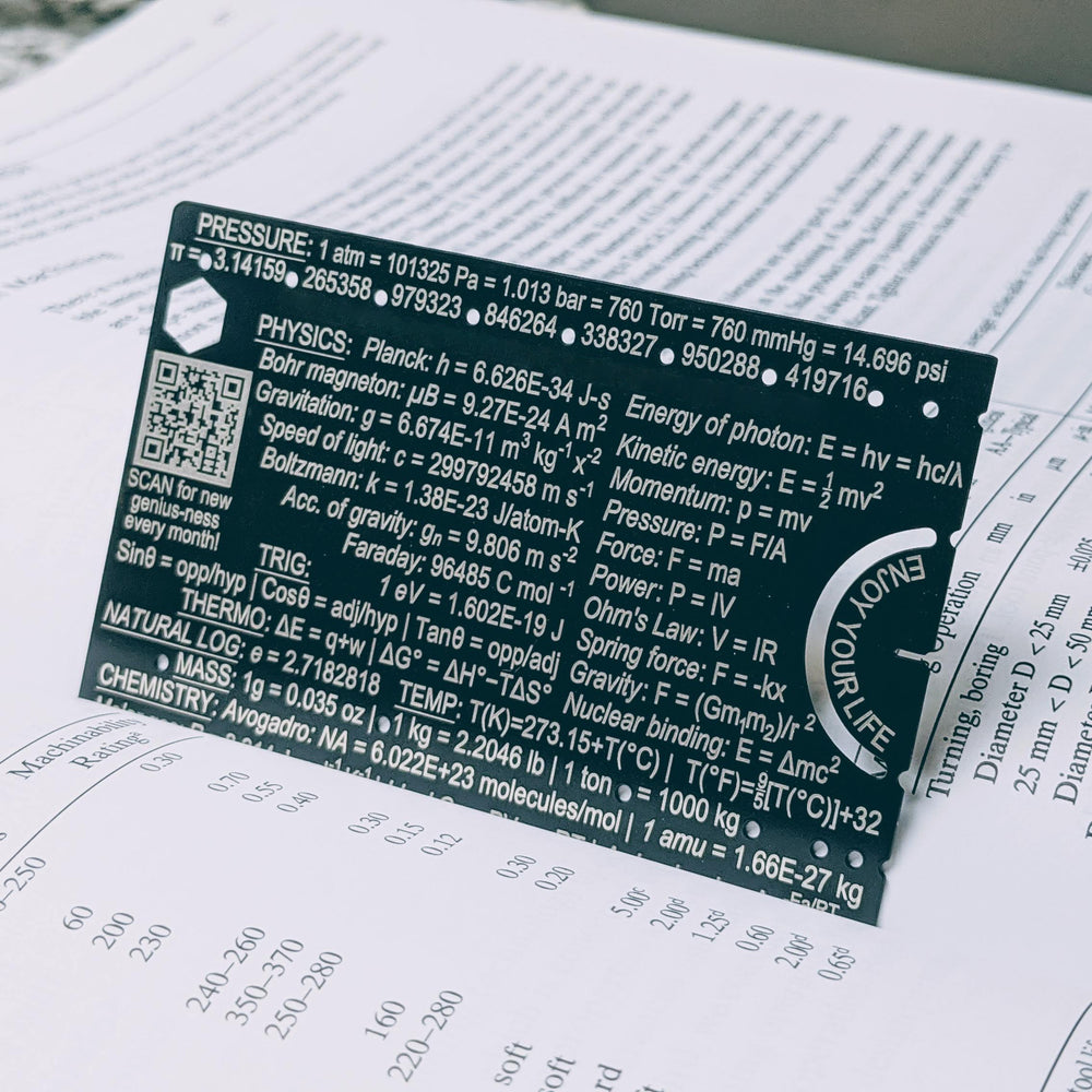 Science Ruler Thingy The Pocket Scientist - Scientific Ruler and Reference - Genius Lab Gear