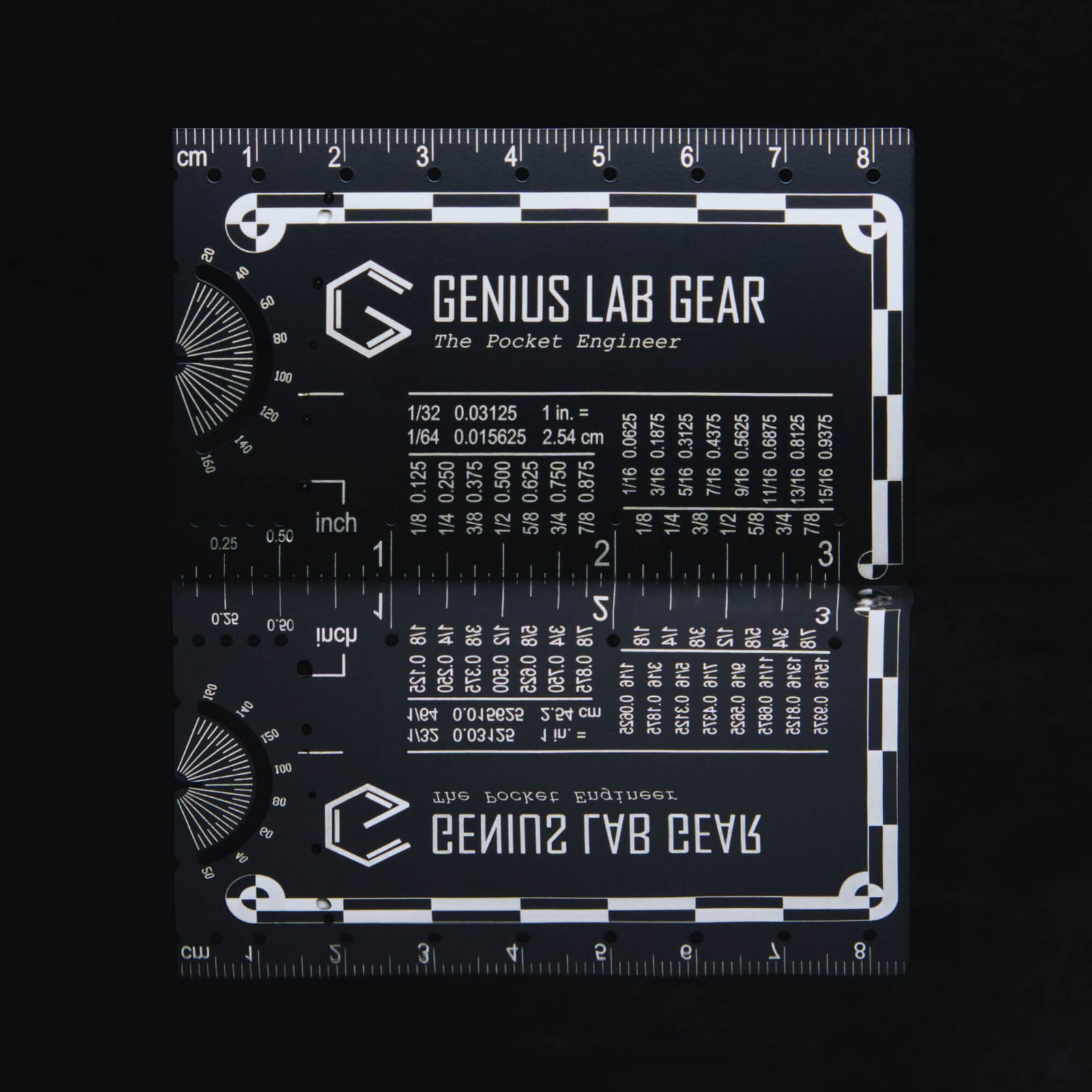 Genius Lab Gear's reflective forensic abfo #2 scale ruler for photogrammetric images, gift for scientists