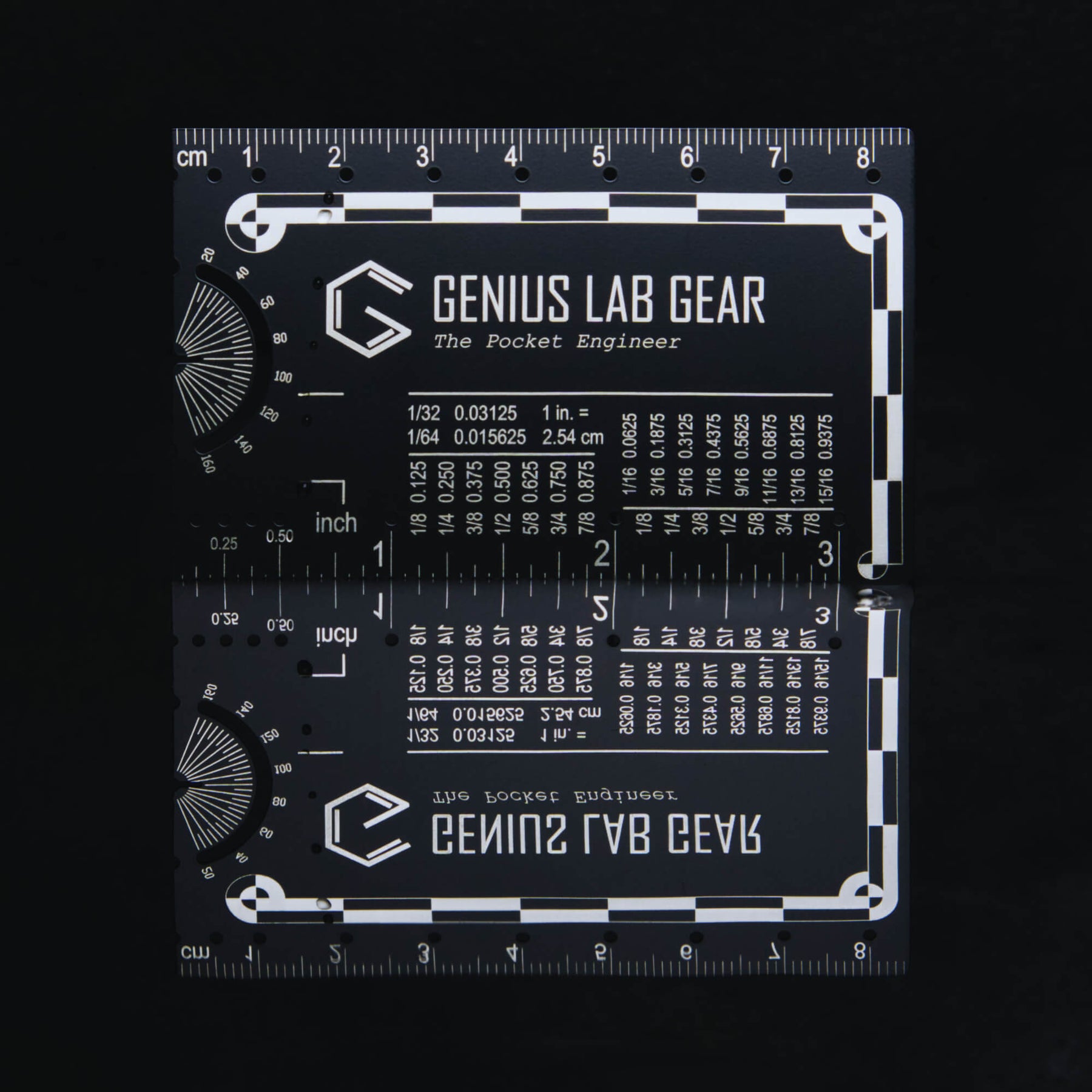 The Pocket Engineer - Wallet Ruler & Conversion Reference - Genius Lab Gear