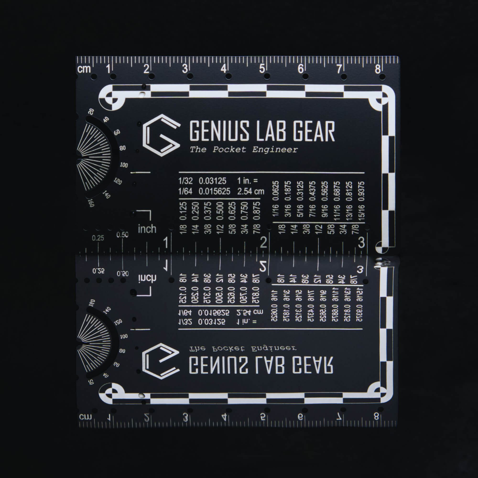 The Pocket Engineer - Wallet Ruler & Conversion Reference - Genius Lab Gear