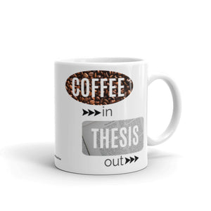 Coffee in Thesis out - Ceramic coffee mug
