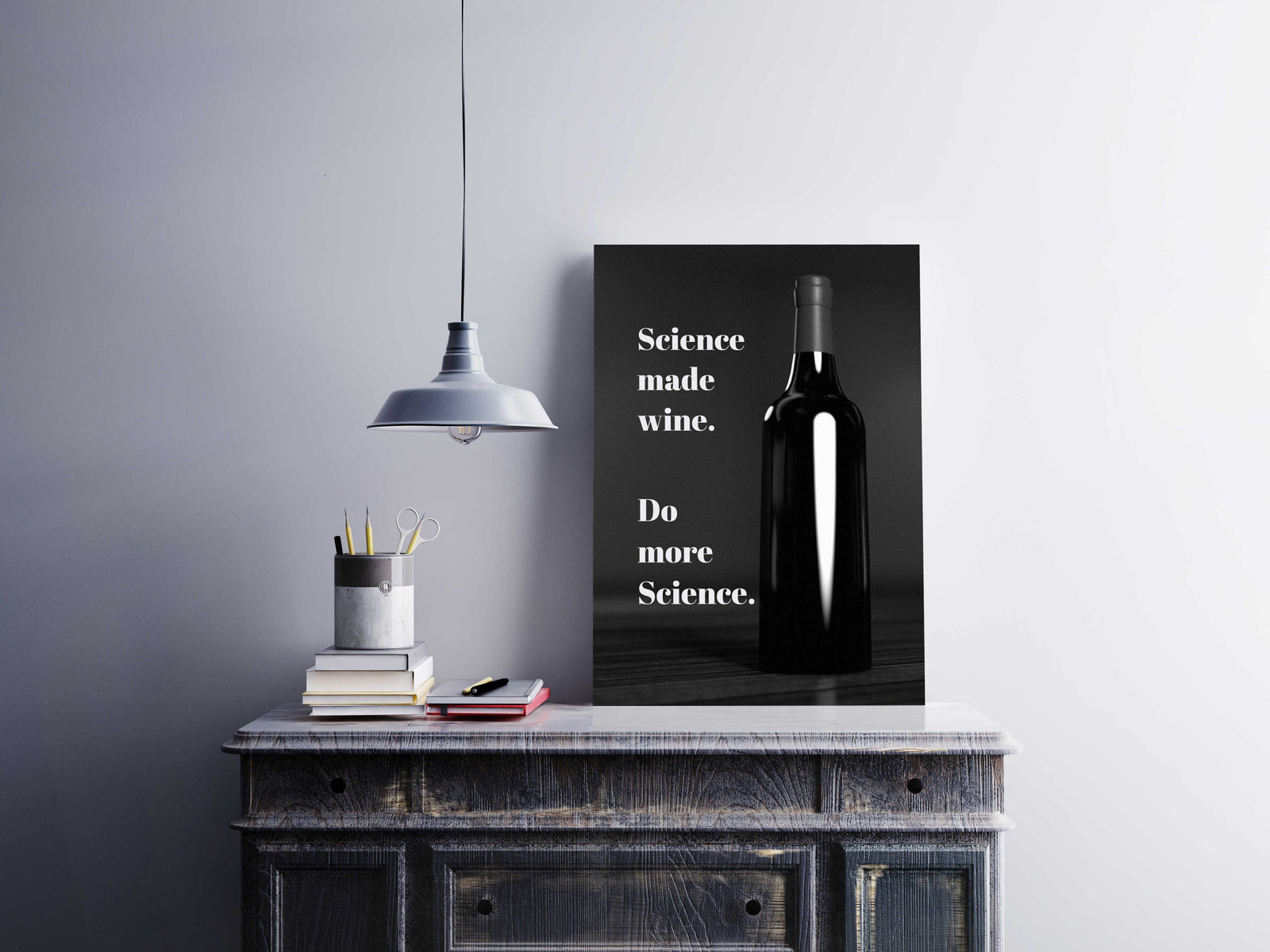 Science made wine. Do more science canvas wrap print