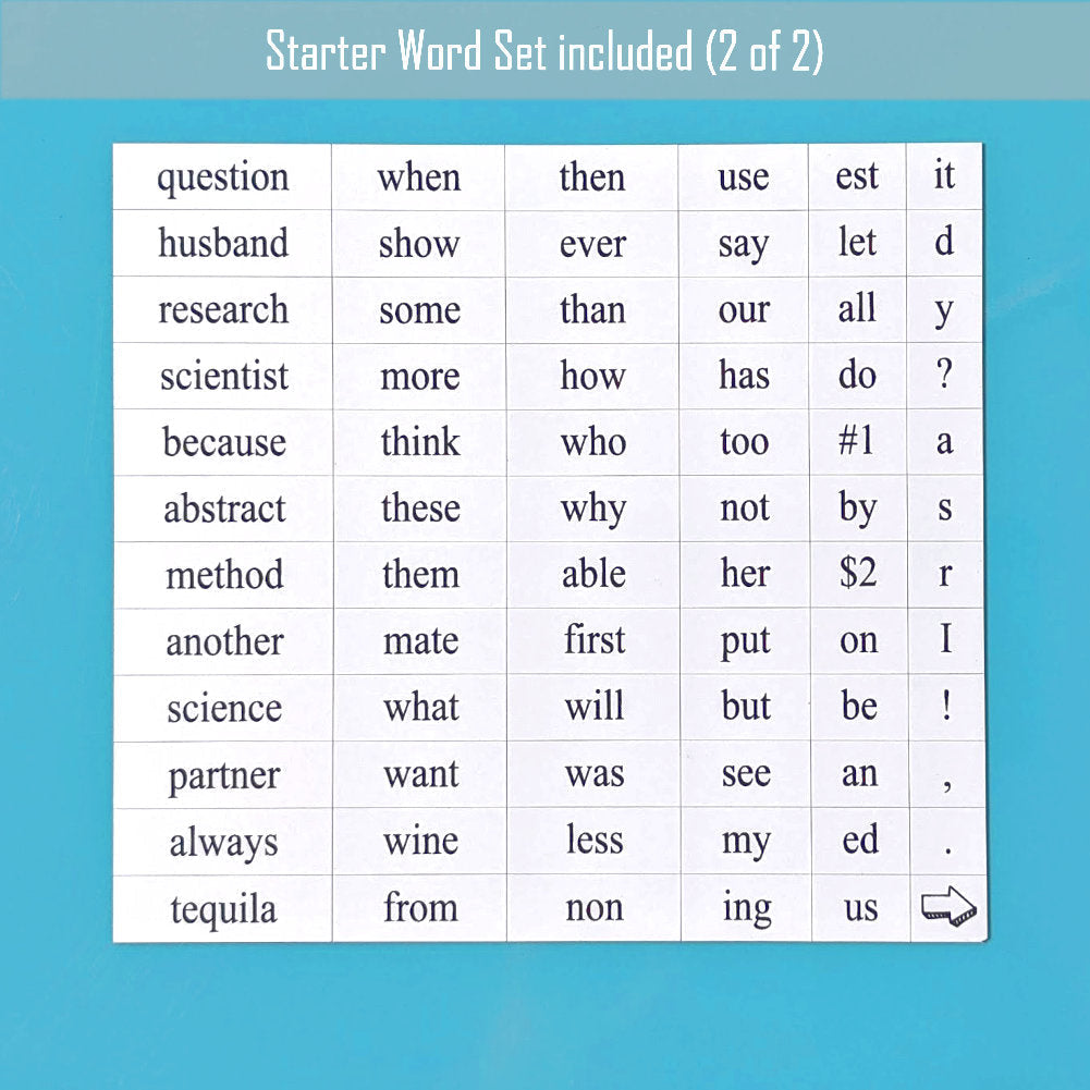 Genius Lab Gear's starter word magnet set 2, gift for scientists