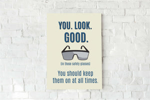 Laboratory Safety Glasses Sign