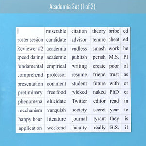 academic faculty word magnets