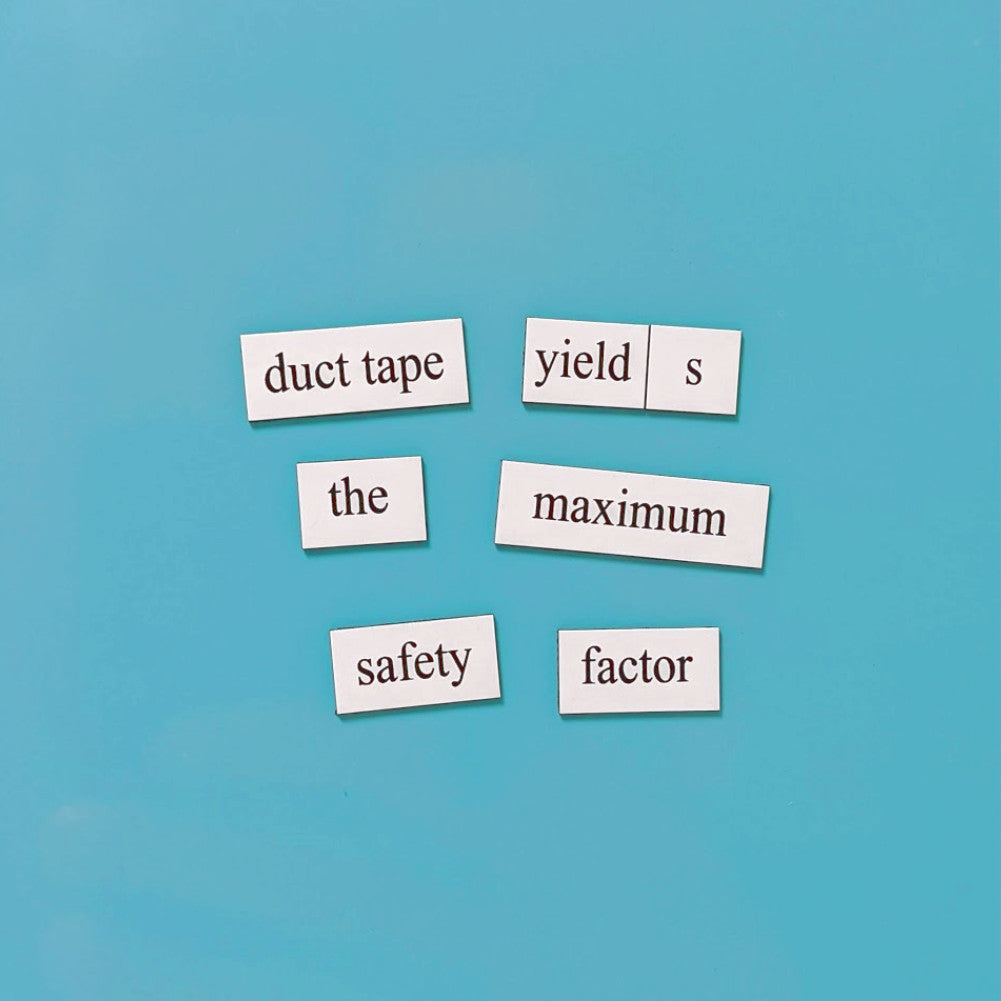 Genius Lab Gear's engineering word poetry magnets, gift for scientists