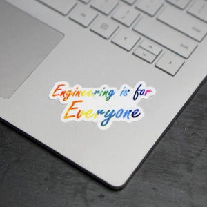 engineering is for everyone laptop rainbow sticker