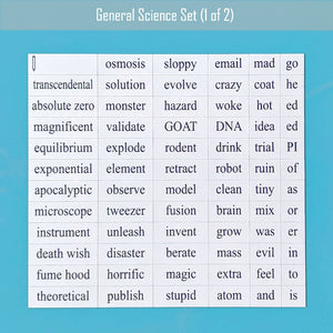 GLG - general science word magnet set 1