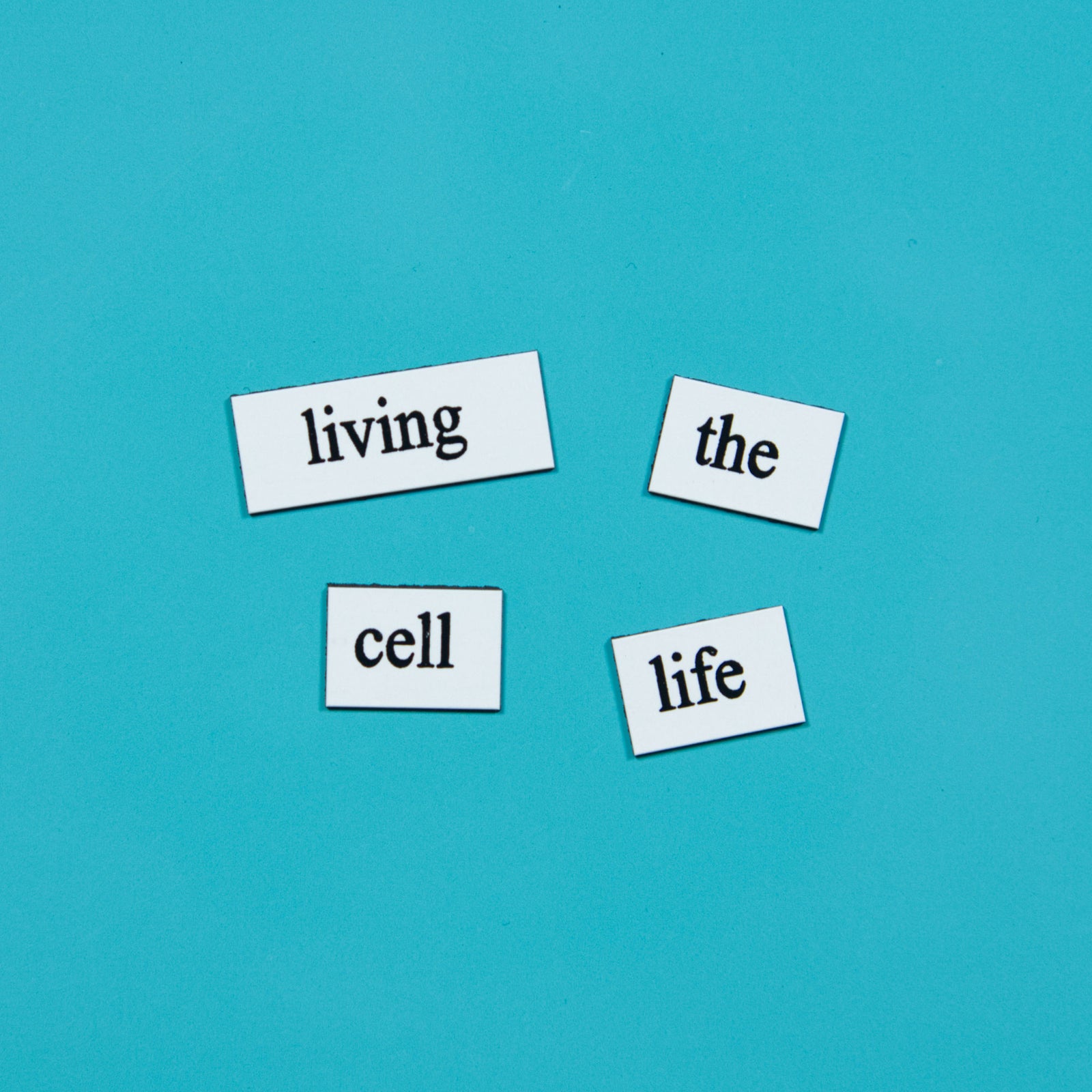 Genius Lab Gear's living the cell life science magnetic poetry, gift for scientists