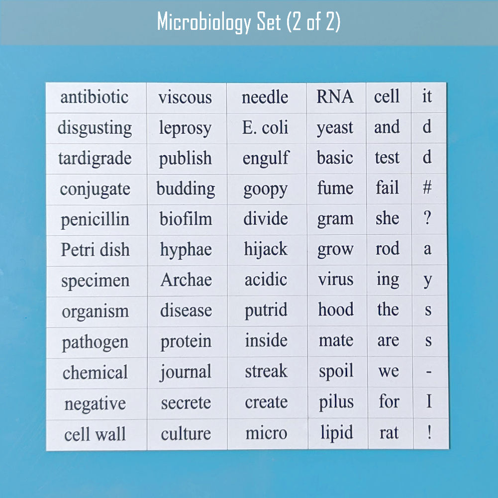 indarbejde stressende Praktisk Microbiology Word Magnets - Genius Lab Gear
