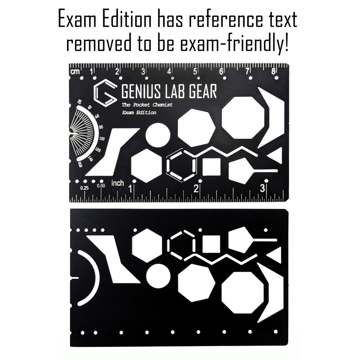 The Pocket Chemist Organic Chemistry Stencil Drawing Template, Ruler and Unit Conversion Equation Reference - Homework Edition