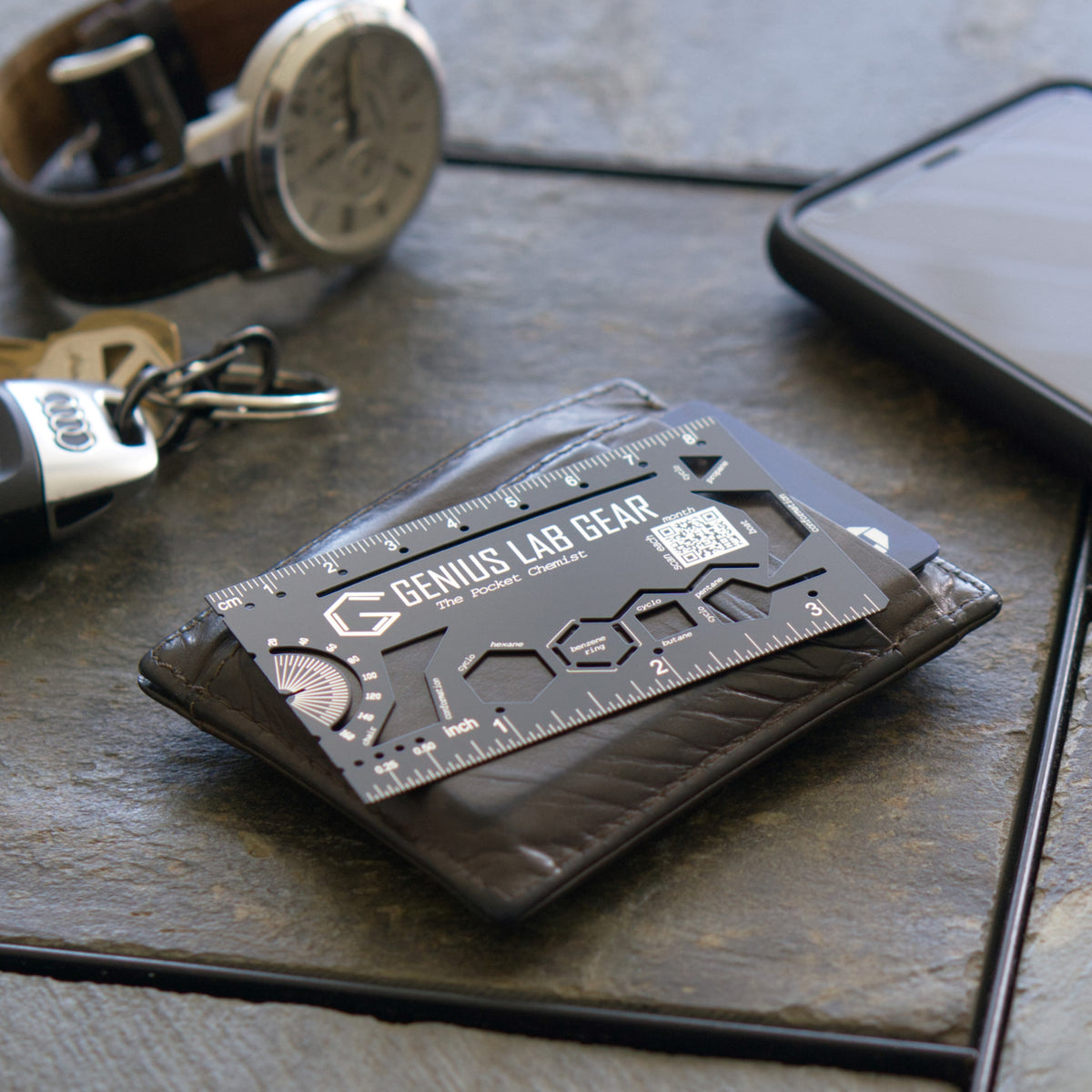 Wallet and key chain - Black/No Fear - Ladies