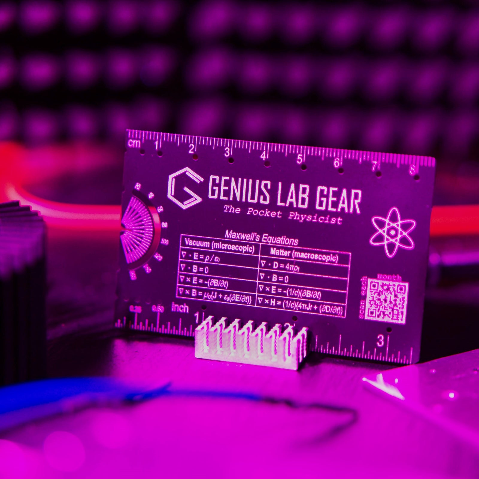 Genius Lab Gear's physics laboratory ruler drawing tool, gift for scientists
