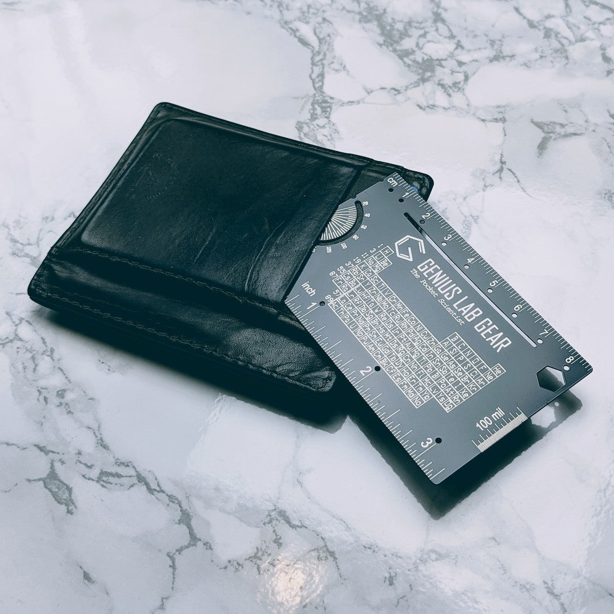 Genius Lab Gear's Pocket Scientist wallet-sized drawing and engineering reference tool, gift for scientists