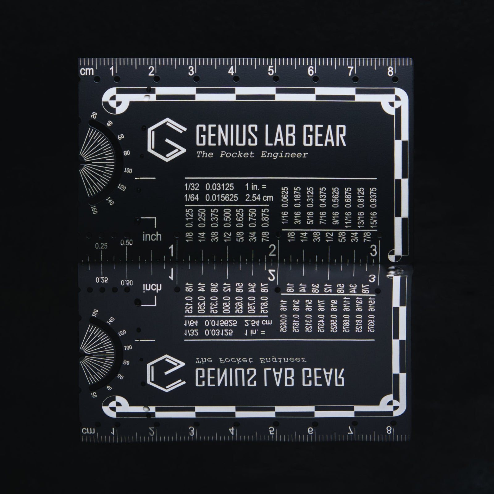 Genius Lab Gear's reflective forensic abfo #2 scale ruler for photogrammetric images, gift for scientists
